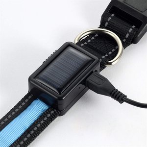 <span class=keywords><strong>Collar</strong></span> de Perro con Luz de Seguridad LED de Piel Sintética Sólida, Recargable por USB, Ajustable, Impermeable, Protector de Airtag, Nuevo Estilo - Product Image 2