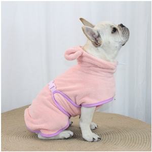 Adorable Eco-Friendly <b>Faux</b> <b>Fur</b> Luxury Poncho Pet Robe Natural Air-Drying Blanket for Dogs and Cats Bathroom Use - Product Image 1