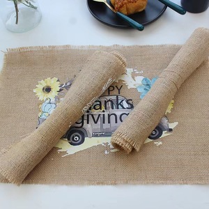 Manteles Individuales de Yute Tejido para Navidad, Resistentes al Agua, con Impresión Personalizada, Manteles de Arpillera Natural para Decoración de Mesa de Hotel y Cocina - Product Image 3