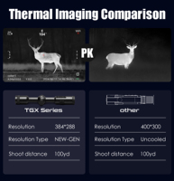 Optique thermique intelligente Résolution 384x288 Objectifs 25/35/50mm pour la chasse avec alimentation WiFi en temps réel et vidéo