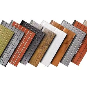 Panneau mural extérieur en <span class=keywords><strong>polyuréthane</strong></span> personnalisable, isolation thermique en acier pour chambre froide, atelier, maison préfabriquée étanche - Product Image 4