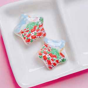 Pentagrama agujero recto cuenta Diy teléfono móvil cadena COLLAR COLGANTE Material Kawaii cabujón para accesorios de fabricación de joyas - Product Image 5