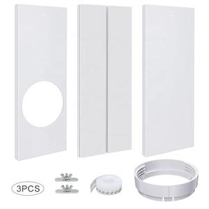 Kit d'étanchéité universel <span class=keywords><strong>pour</strong></span> fenêtre <span class=keywords><strong>coulissante</strong></span> manuelle en plastique de 5,9 pouces, climatisation portable domestique, ensemble de 3 pièces, vis, connecteurs - Product Image 1