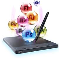 Tablette graphique à résonance électromagnétique active H420 noire pour ordinateur avec stylet numérique