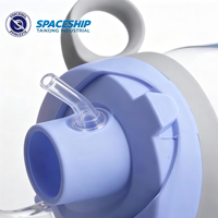 Bouteille d'eau en plastique transparente avec logo personnalisé, impression sérigraphique, cadeau promotionnel