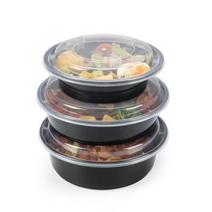 Microwaveable 980ml Large Capacity Soup Container Disposable pp Plastic Bowl with Lid