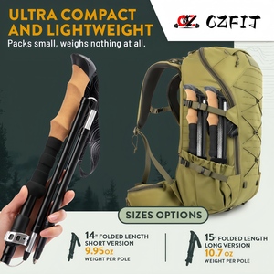 Bastones de Senderismo Ultraligeros CZFIT, Bastones de Trekking Telescópicos Plegables de Aleación de Aluminio para Mujeres y Hombres - Product Image 2