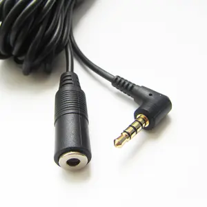 Right Angle 3.5mm Jack Male To Female Stereo AUX Kabel Audio Video Extension Custom Cable - Product Image 3