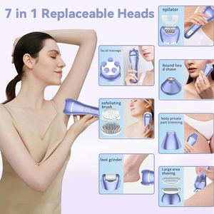 7 in 1 Grooming Kit Body Shaver for Women <b>Electric</b> Epilator Painless Lady Shaver IPX7 <b>Waterproof</b> Household Use Bikini Trimmer - Product Image 3