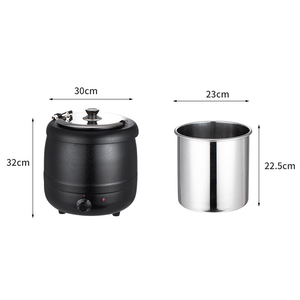 Réchaud à soupe électrique, <span class=keywords><strong>serveur</strong></span> de buffet, réchaud à soupe commercial, pot isotherme, isolation, petit-déjeuner d'hôtel, marmites à soupe - Product Image 5