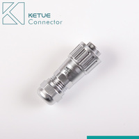 KETUE-Câble en métal plaqué or M12, connecteur électrique mâle femelle étanche IP67