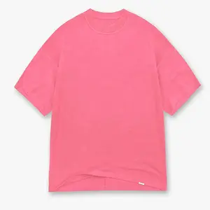 Bubblegum Pink T-Shirt 100%Cotton Plain Vintage t shirts with logo custom t shirt for men