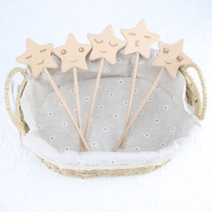 <span class=keywords><strong>Mordedor</strong></span> de <span class=keywords><strong>Madera</strong></span> de Haya Ecológico con Forma de <span class=keywords><strong>Estrella</strong></span> y Oso, con Logotipo Personalizado, Varita Mágica de Princesa para Niños, Color Natural Pulido, Tema Moderno - Product Image 6