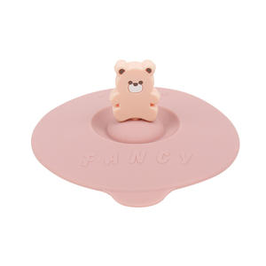 ถ้วยน้ำซิลิโคนเกรดใช้กับอาหารได้ปลั๊กกันฝุ่นพร้อมฝาสำหรับอาหารเช้าแบบสากล - Product Image 5