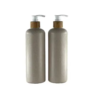 eco friendly bottle made with wheat straw fiber cosmetics containers and bottles wheat straw pump bottle