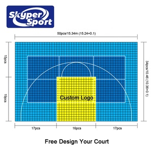 Baldosas Deportivas Multiusos para Canchas de Baloncesto, Tenis y Voleibol, con Logotipo Personalizado, para Uso en Exteriores, de Polipropileno Entrelazado, con Amortiguación - Product Image 4