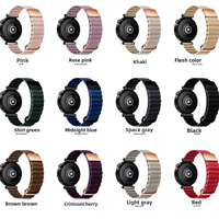 Bracelets de montre réglables en cuir véritable à dégagement rapide, à motif ondulé et fermoir magnétique, compatibles 18/20/22 mm