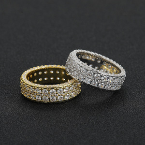 Anillo de Cobre para Hombre, Diseño Circular Simple y Brillante con Zirconio Redondo Vintage de 7.5 mm - Product Image 1