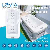 LOVIA Spa extérieur chauffé de qualité commerciale, jacuzzi écoénergétique, mini spa pour 1 personne, 2,1 m, hydrothérapie, spa à remous