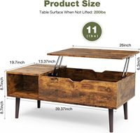 Table basse moderne en bois meubles en bois avec étagères de rangement et compartiments cachés pour les bureaux du salon