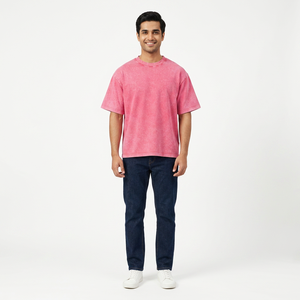 Camiseta Unisex de Algodón 100% de Alta Calidad, Corte Regular, Lavada, Moderna, con Estampado Personalizado en la Parte Delantera, Transpirable, de Manga Corta, Informal - Product Image 1