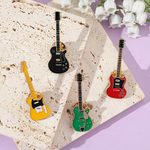 4 Phong Cách Sáng Tạo Nhạc Cụ Men Pins Điện Guitar Tai Nghe Hợp Kim Trâm Huy Hiệu Đồ Trang Sức Ngọt Ngào Quà Tặng - Product Image 1