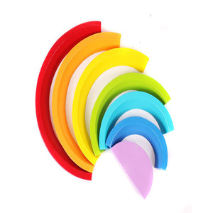 Seven Little Rainbows Wooden Rainbow Building Blocks <b>7</b> Colors For Children Early Education Toy Age 2 4 Years Unisex - Product Image 1