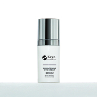 Flacon pompe sans air Keyo 30 ml, personnalisable 15 ml 50 ml, flacon pompe sans air en plastique avec bouchon à vis argenté, emballage portable pour soins de la peau
