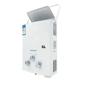 6L Gás Tankless Water Heater LNG Home Kitchen Aquecedor de água quente instantâneo Caldeira Chuveiro de água portátil com chuveiro Kit