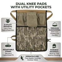 Coussin de genou de chasse Mydays Outdoor Saddle, double protection pour les genoux, 3 poches utilitaires, sangle réglable, motif camouflage, accessoires de chasse