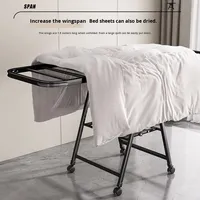 Séchoir à vêtements sur pied pliable renforcé épaissi Aucune installation requise pour l'intérieur et l'extérieur pour la cage de stockage