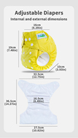 Couche Lavable à Poche en Tissu Personnalisable pour Nouveau-né, Lavable et Réutilisable en Polyester, Fournisseur de Couches Lavables Écologiques pour Bébé en Gros