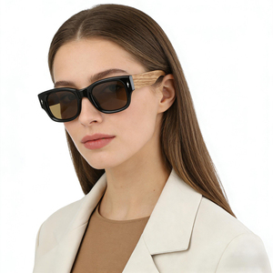 Nueva moda gafas de sol clásicas de madera recicladas diseñador Unisex logotipo personalizado venta al por mayor gafas de sol polarizadas baratas Lentes De Sol - Product Image 3
