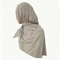 Nouveau Turban Femme Couleur Unie Personnalisé en Polyester, Voile Malaisien à Deux Boutons et Lacets, Burkini en Nylon Spandex
