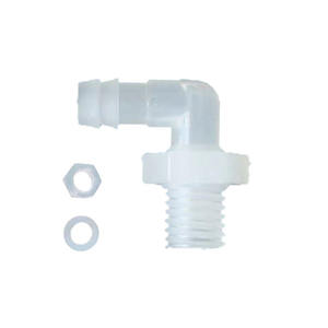 Conector de Manguera de Plástico con Rosca Macho de 8-M12, Codo Pagoda, con Tuerca y Arandela, Categoría de Producto de Otros Conectores - Product Image 1