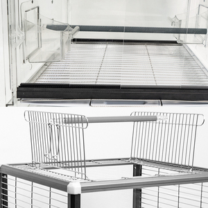 Rahatlatır çift cam papağan kafesi özel kuş kafesleri çift kuş üreme kafesi satılık - Product Image 5