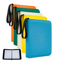 Porte-cartes de visite et de sport en PU personnalisé MIO, 4 pochettes, 400 cartes, classeur à fermeture éclair, support de 3/4 pouce