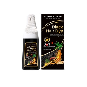 Champú Tinte Mágico Herbal Marrón Negro para el Cabello con Peine, 100% Cubre Canas y Cabello Blanco, para Hombres y Mujeres, Uso Doméstico, OEM - Product Image 1