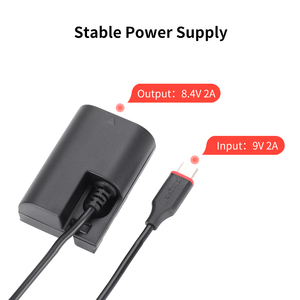 Adaptateur de batterie factice portable KingMa LP-E6 USB-C vers LP-E6, alimentation pour Canon <span class=keywords><strong>EOS</strong></span> 6D 7D 60D 70D <span class=keywords><strong>80D</strong></span> - Product Image 3