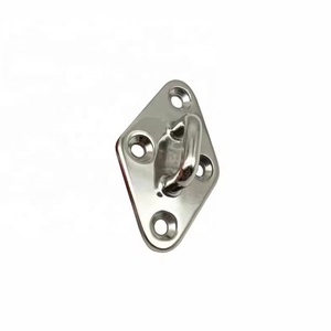 Nouvelle plaque d'œil <span class=keywords><strong>fixe</strong></span> en acier inoxydable 316 poli miroir, base diamantée, anneau en D de 80 mm, pour bateaux, yachts et navires HAICE - Product Image 3
