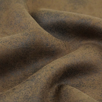 Tissu en micro-suède luxueux de couleur vintage, fourrure de mouton collée, 92% polyester, 2% élasthanne, pour manteaux d'hiver