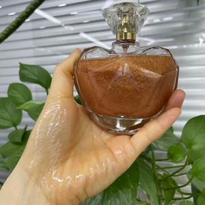 MLM Custom Organic Long Lasting Private Label 100ml Gold Pink Liquid Strong Smell Moisturizing Shiny Skin <b>Body</b> Shimmer Oil - Product Image 2