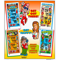Free Sample Customized Bingo Pull Tabs Scratch Card Break Open Lottery Tickets With Pull Tab Tear Off Five Windows Card