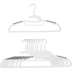 Perchas de Plástico Resistentes para Ropa, Perchas Antideslizantes para Abrigos, Perchas de Plástico Ahorradoras de Espacio con Diseño Antideslizante para Armario - Product Image 1