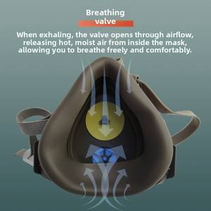Respirador <span class=keywords><strong>de</strong></span> media cara 3200 360 directo <span class=keywords><strong>de</strong></span> fábrica °   <span class=keywords><strong>Filtro</strong></span> Sellado <span class=keywords><strong>de</strong></span> Goma Ecológica y Plástico, Fácil <span class=keywords><strong>de</strong></span> <span class=keywords><strong>Limpiar</strong></span>, para Protección Contra Polvo <span class=keywords><strong>de</strong></span> Molienda - Product Image 5