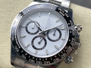 Reloj Mecánico de Buceo de Lujo, de la Mejor Calidad, Resistente al Agua, 40 mm, Fábrica VS V2, Acero 904, Movimiento ETA 4131, Cronógrafo, Esfera Blanca Panda - Product Image 3