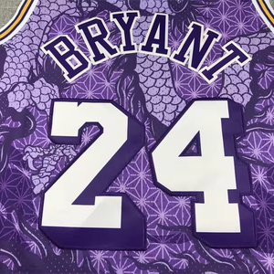 2024 vente en gros de nouveaux maillots de basket-ball américains cousus étoiles rétro dans l'élément de l'année du Dragon rouge vert <span class=keywords><strong>bleu</strong></span> violet maillots - Product Image 5