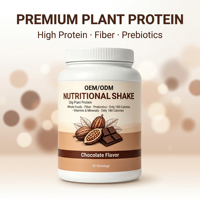 Poudre de protéines végétales OEM pour la croissance musculaire, énergie accrue, 10 g de protéines par portion, naturelle, sans produits laitiers, sans gluten, substitut de repas