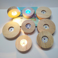 Interrupteur d'éclairage intelligent alimenté par USB lampe de nuit LED en bois lampe de Table de chevet pour chambre salon décor à la maison