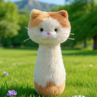 Stylo en peluche KUKI Cute Moe Tail Story Animals, papeterie mignonne pour étudiants, papeterie Kawaii, dessin animé